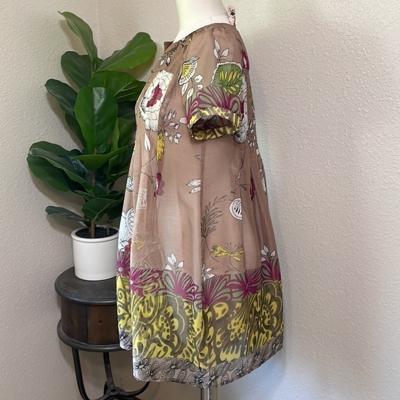 Lucca baby doll short sleeves floral print mini dress - Picture 2 of 15